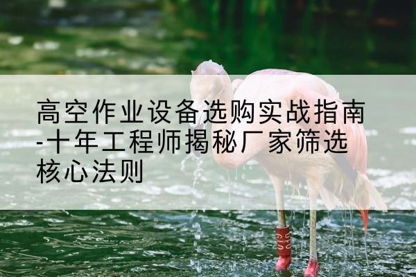 额尔古纳剪叉式升降机厂家-高空作业设备选购实战指南-十年工程师揭秘厂家筛选核心法则