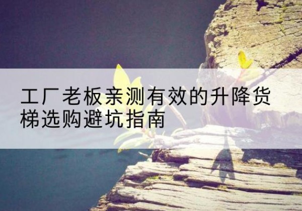 额尔古纳升降货梯怎么选-工厂老板亲测有效的升降货梯选购避坑指南